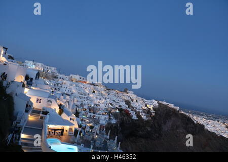 Sonnenuntergang in Santorini, Griechenland Stockfoto