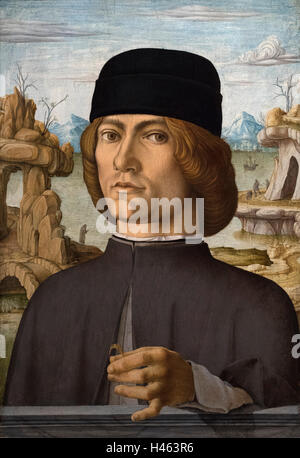 Francesco del Cossa (ca.1436-1478), Porträt eines Mannes, 1472-1477. Stockfoto