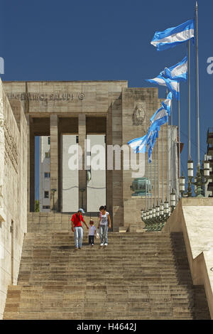 Argentinien, Rosario, Nationaldenkmal, "Monumento De La Bandera", Nationalflaggen, TPZ Treppen, Familie, Stockfoto