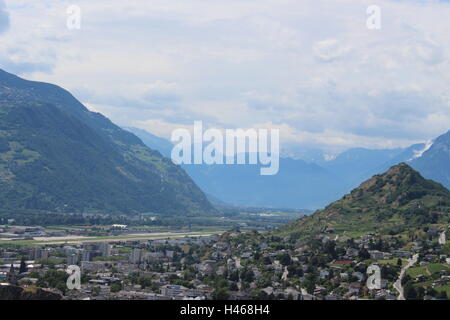 Sion im Kanton Wallis, Schweiz Stockfoto