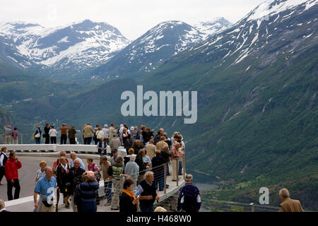 Norwegen, mehr Og Romsdal, Geirangerfjord, Suche, Tourist, Stockfoto
