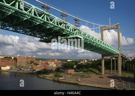 Göteborg, Schweden, Bohuslän, Brücke, Alvsborgsbron, Stockfoto