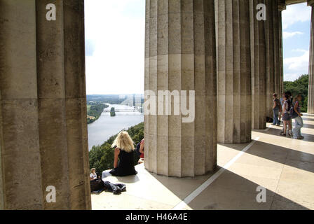 Deutschland, Bayern, Oberpfalz, Donautal, Valhalla, Donaustauf, Tourist, Blick, Stockfoto