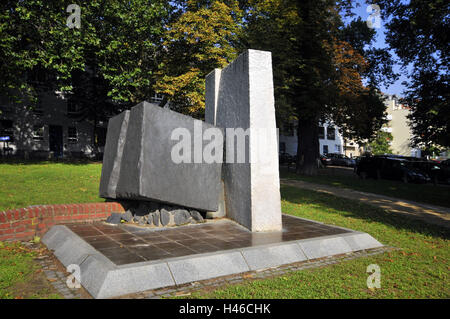 Kalk-Ufer, Spandau, Altstadt, Denkmal für die Deportierten und ermordeten Splitter Dauer Juden, Berlin, Deutschland, Stockfoto