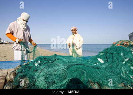 Oman, Region al-Batina, Fischerboot, Fischer, Fischerei, Ort, Stockfoto