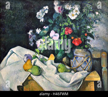 Stillleben mit Blumen und Obst 1888-1890 Paul Cezanne 1839-1906 Frankreich Französisch Stockfoto