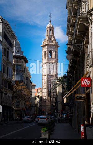 Die Kirche Santa Catalina und Turm in Valencia, Spanien Stockfoto