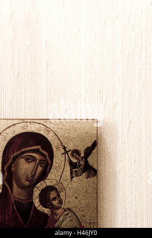 Symbol, Madonna, Jesus Child, Engel, Detail, Stockfoto