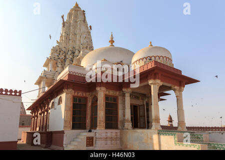 Jain Tempel Bhandhasar, Bikaner, Rajasthan, Indien Stockfoto