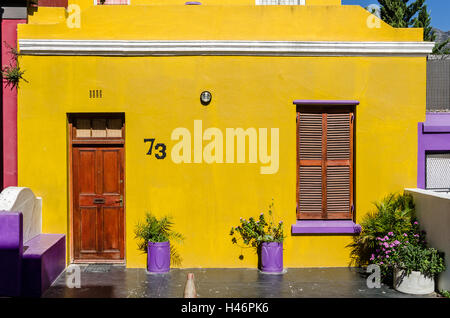 Bunte Häuser in Bo-Kaap, Kapstadt, Südafrika, Afrika Stockfoto