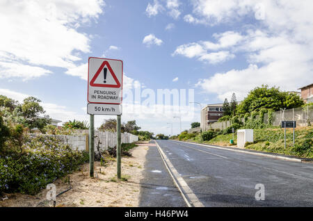 Warnschild, Boulders Beach, Kapstadt, Südafrika Stockfoto