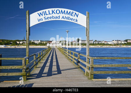 Pier in Ahlbeck, Usedom, Mecklenburg Western Pomerania, Deutschland Stockfoto