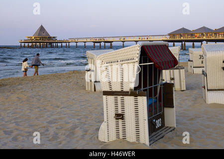 Pier im Ostseebad Heringsdorf, Insel Usedom, Mecklenburg-Western Pomerania, Deutschland Stockfoto
