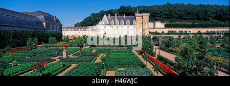 Chateau de Villandry, Villandry, Frankreich Stockfoto