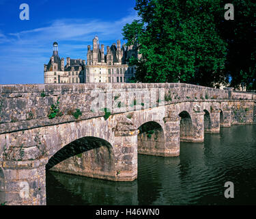 Chateau de Chambord in Chambord, Frankreich Stockfoto