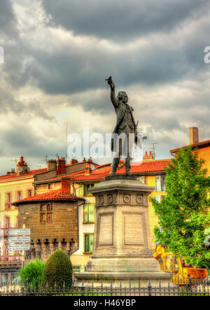 Statue des Marquis de Lafayette in Le Puy-En-Velay, Frankreich Stockfoto