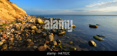 Küste, Findlinge auf Halbinsel Strand, Gross Zicker, Mönchgut, Insel Rügen, Deutschland Stockfoto