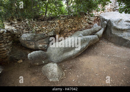 Griechenland, Kykladen, Naxos, Kouros von Flerio, Stockfoto