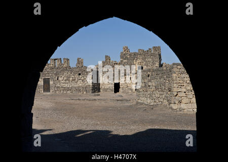 Jordan, wilde Burg Qasr al-Azraq, Stockfoto