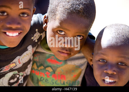 Afrika, Namibia, Okakarara, Kinder, Stamm Herero, Stockfoto