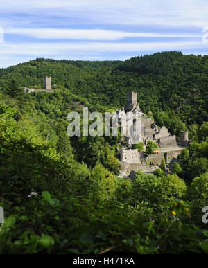 Deutschland, Rheinland-Pfalz, Eifel, Manderscheid, Burgruinen, Stockfoto