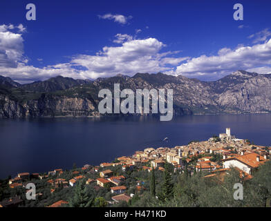 Italien, Venetien, Gardasee, Malcesine, anzeigen Panoramastrasse, Stockfoto