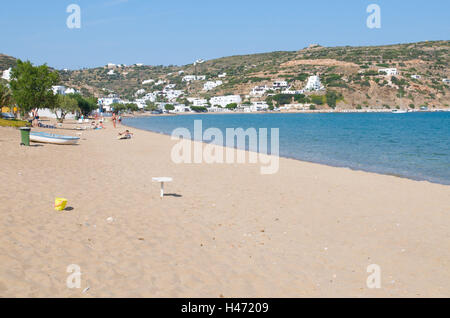 Strand von Platis Gialos, Insel Sifnos, Cyclades, Griechenland, Stockfoto