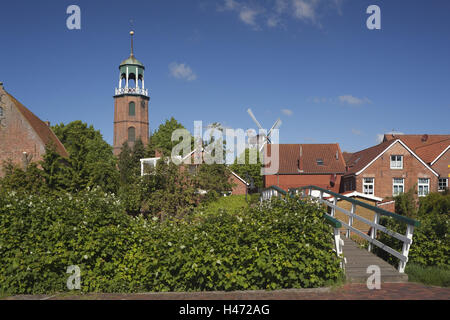 Deutschland, Niedersachsen, Fischerdorf Ditzum, Stockfoto