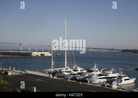 USA, California, San Diego, Gaslamp Quarter, Hafen, Stockfoto