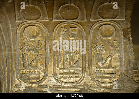 Ägypten, Kairo, Memphis, Hieroglyphen, Stockfoto