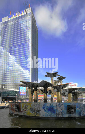 Alexanders Raum, Alt Berlin Mitte, Hotel "Park Inn", Hochhaus, auch die Freundschaft zwischen Nationen, Berlin, Deutschland, Stockfoto