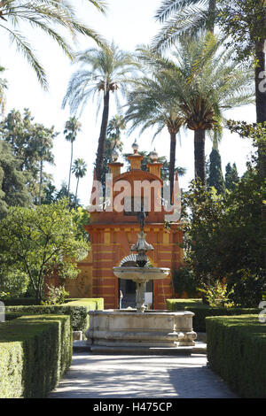 Spanien, Andalusien, Sevilla, Königspalast Alcazar, Stockfoto