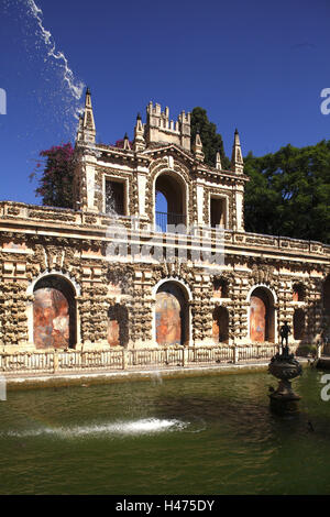 Spanien, Andalusien, Sevilla, Königspalast Alcazar, Stockfoto