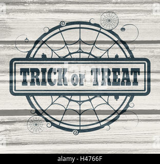 Stempel mit Trick or Treat text Stockfoto