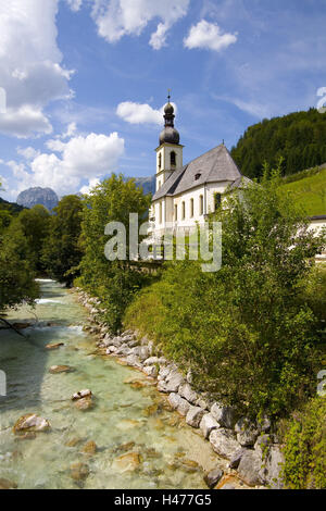 Pfarrkirche St. Sebastian in Ramsau am Dachstein, Stockfoto