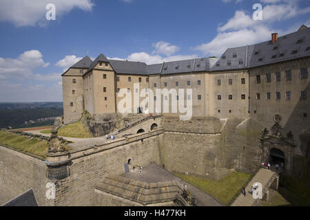 West-Anbau von der Festung König Stein, Stockfoto