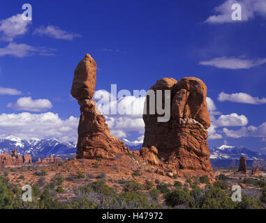 USA, Utah, wölbt sich bundesweit Park, Balanced Rock, Stockfoto