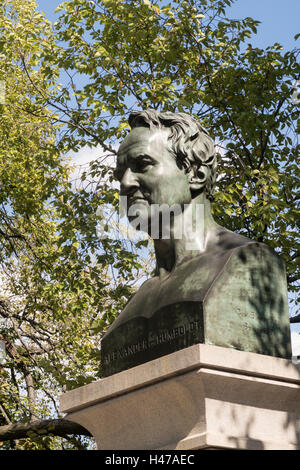 Alexander von Humboldt Büste, Central Park West, NYC Stockfoto