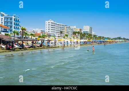 Larnaca ist eines der bekanntesten Touristenzentren von Zypern Stockfoto