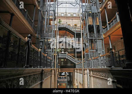 USA, California, Los Angeles, Innenstadt, South Broadway 304, Bradbury Building, Stockfoto