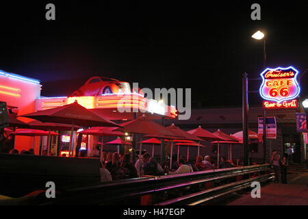 USA, Arizona, William, route 66, Café, draußen am Abend, Stockfoto