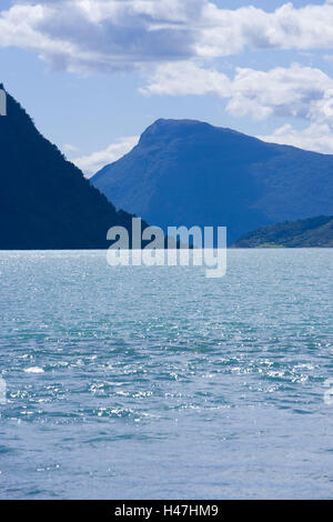 Lusterfjord, Glanz, Sogn Og Fjordane, Norwegen, Skandinavien, Stockfoto