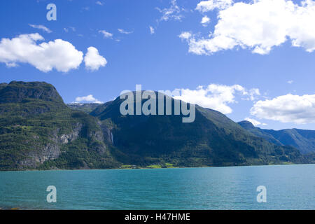 Lusterfjord, Glanz, Sogn Og Fjordane, Norwegen, Skandinavien, Stockfoto