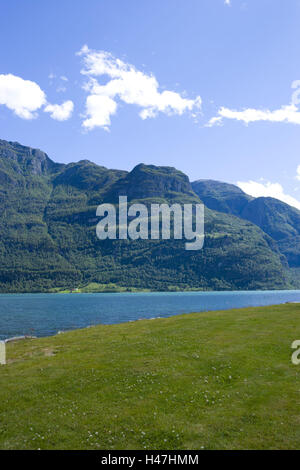 Lusterfjord, Glanz, Sogn Og Fjordane, Norwegen, Skandinavien, Stockfoto