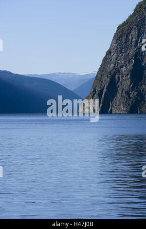 Aurlandsfjord, Aurland, Sogn Og Fjordane, Norwegen, Skandinavien, Stockfoto