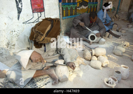 Ägypten, Luxor, Theben-West, Al-Qurna, Alabaster Garage, Stockfoto