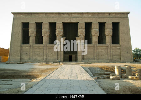 Ägypten, Qena, Dendera, Hathor Tempel im Süden, Stockfoto