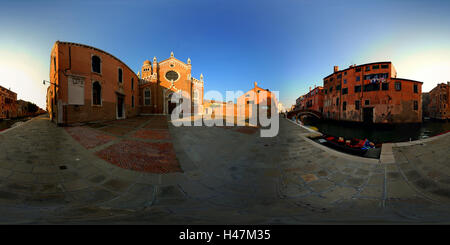 Eine 360 Ansicht der Madonna Orto Kirche in Venedig, Italien Stockfoto