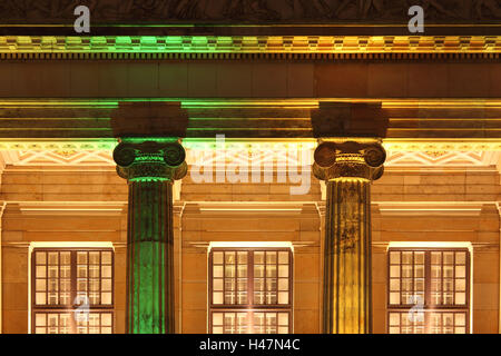 Berlin, den Gendarmenmarkt, Konzerthaus, Fassade, Detail, Nachtaufnahmen, Stockfoto