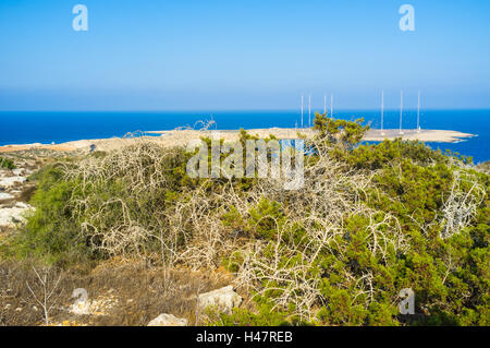 Kap Greco ist das Wahrzeichen von Zypern, gelegen zwischen den Städten von Ayia Napa und Protaras, beide beliebte Urlaubsorte sind Stockfoto